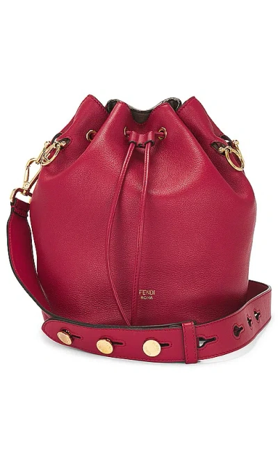 Fwrd Renew Fendi Mon Tresor Bucket Bag In 红色