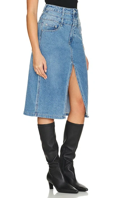 Shop Afrm Maison Skirt In South Pacific Wash