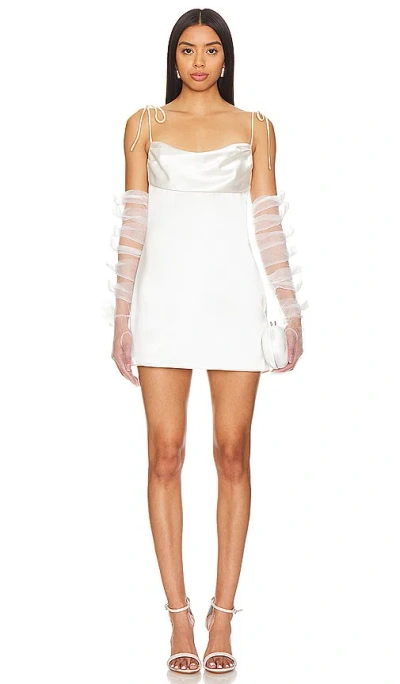 For Love & Lemons Ambre Mini Dress In 白色
