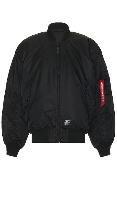 Alpha Industries Ma-1 Blood Chit Flight Jacket Gen Ii In Black