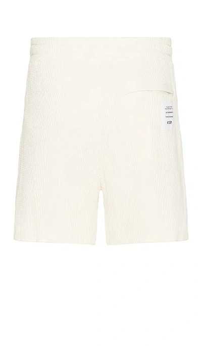 Shop Nikben Waffle Shorts In 米白