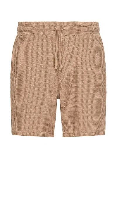 Shop Nikben Waffle Shorts In 卡布奇诺