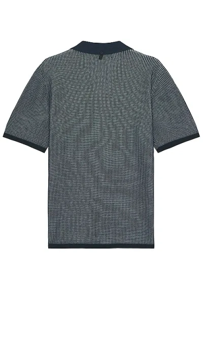 Shop Rag & Bone Harvey Knit Camp Shirt In 蓝色