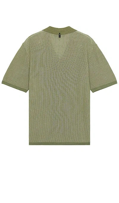 Shop Rag & Bone Harvey Knit Camp Shirt In 天蓝