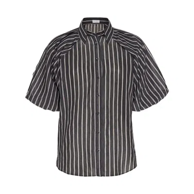 Shop Brunello Cucinelli Shirts In Black/white