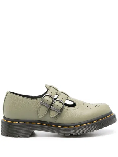 Shop Dr. Martens' Dr. Martens 8065 Mary Jane Leather Shoes In Green