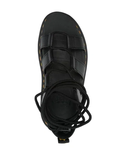 Shop Dr. Martens' Dr. Martens Nartilla Xl Leather Gladiator Sandals In Black