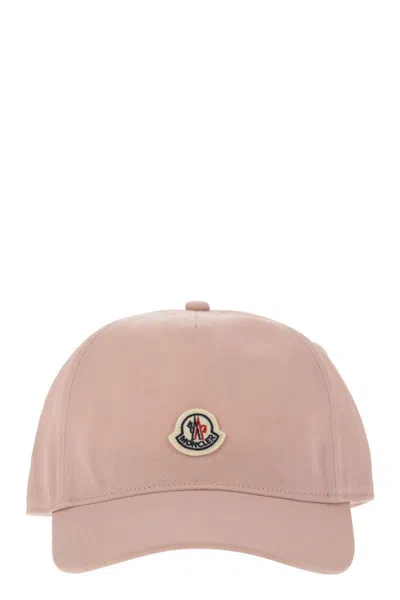 Shop Moncler Baseball Cap With Logo In Pink