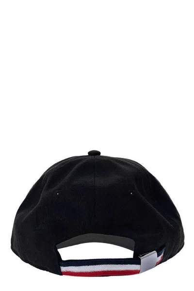 Shop Moncler Baseball Cap With Logo In Black