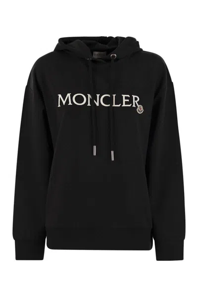 Shop Moncler Hoodie With Logo In Black