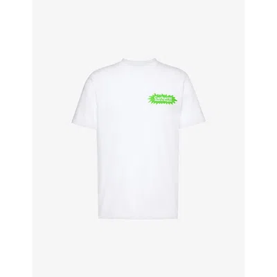 Shop Carhartt Bam Graphic-print Organic Cotton-jersey T-shirt In White