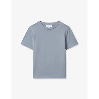 Shop Reiss Bless Crewneck Cotton-jersey T-shirt 3-13 Years In China Blue