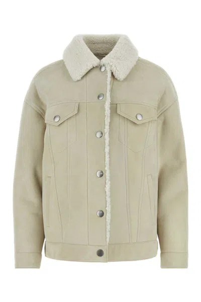 Shop Prada Leather Jackets In White
