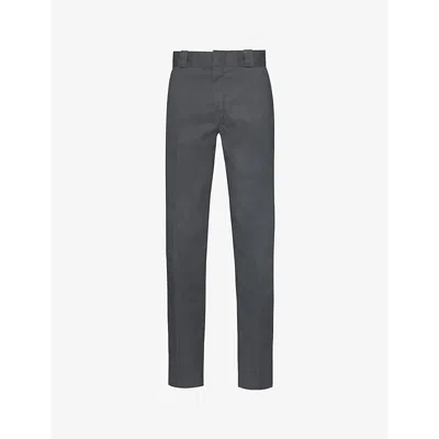 Shop Dickies Original 874 Straight-leg Woven Trousers In Charcoal Grey