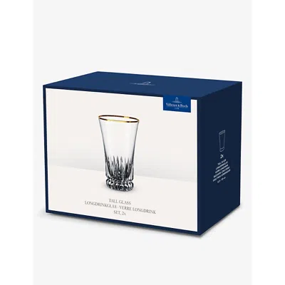 Villeroy & Boch Grand Royal Gold Crystal-glass Tall Glasses Set Of 2