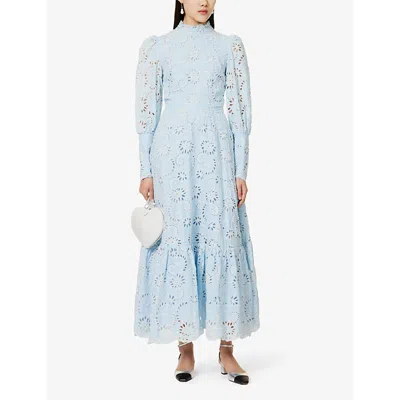 Shop Sister Jane Women's Rosslyn Rosslyn Broderie-pattern Cotton Maxi Dress