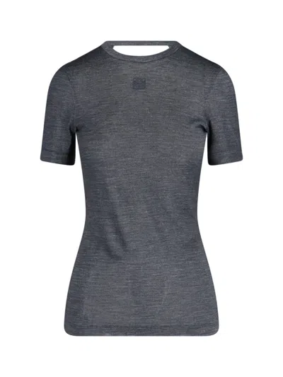Shop Loewe Knot Detail T-shirt In Gray