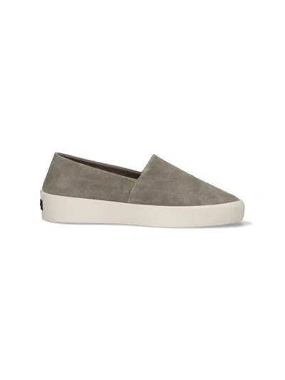 Shop Fear Of God Espadrilles Sneakers In Gray