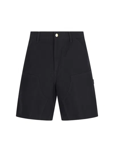 Shop Carhartt 'double Knee' Shorts In Black  