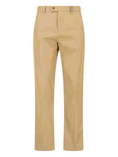 Shop Burberry Straight Trousers In Beige