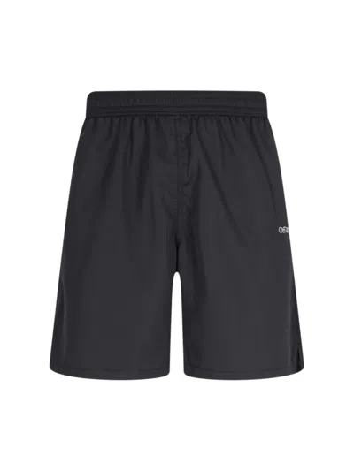 Shop Off-white Swim Shorts In Black  