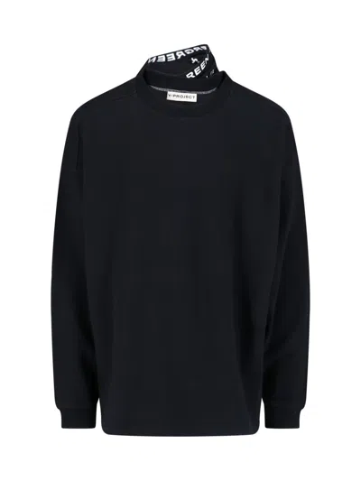 Shop Y/project Logo Crew Neck Sweatshirt In Black  