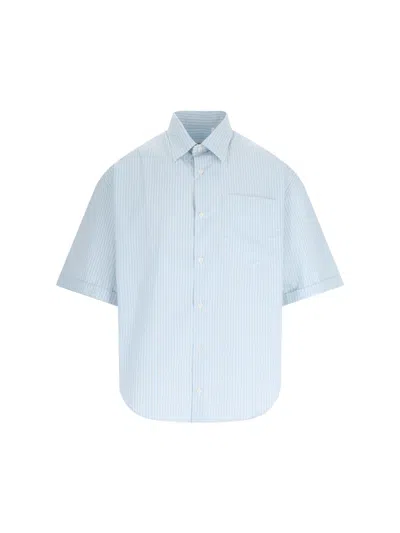 Shop Ami Alexandre Mattiussi Short-sleeved Shirt In Blue
