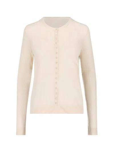 Shop Lemaire Ribbed Top In Cream