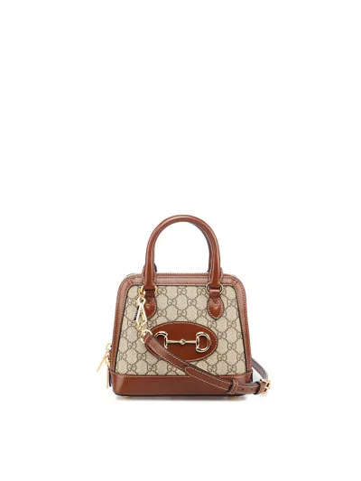 Shop Gucci Horsebit 1955` Mini Top Handle Bag In Brown