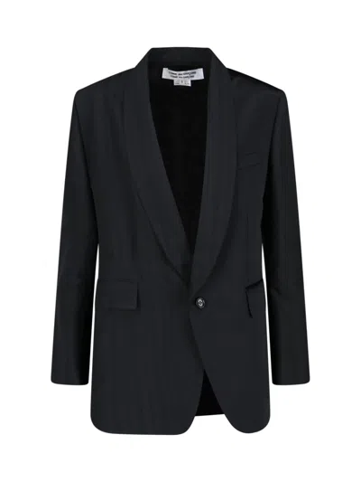 Shop Cdgcdg Single-breasted Blazer In Black  