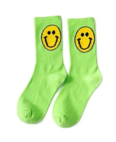 Shop Malibu Sugar Happy Face Socks - Big Kid 8-12 In Lime