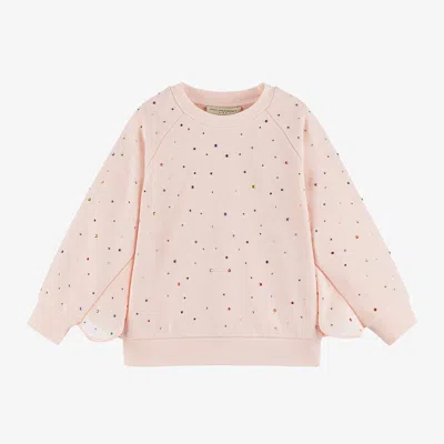 Shop Stella Mccartney Kids Girls Pink Diamanté Sweatshirt