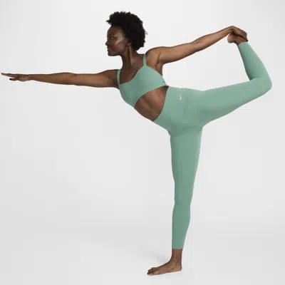 Shop Nike Women's Zenvy Gentle-support High-waisted 7/8 Leggings In Green