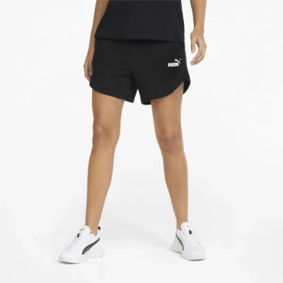 Shop Puma Essentials High Waist Women's Shorts In Black