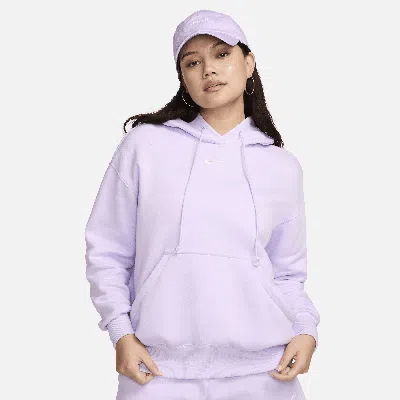 Shop Nike Women's  Sportswear Phoenix Fleece Oversized Pullover Hoodie In Purple