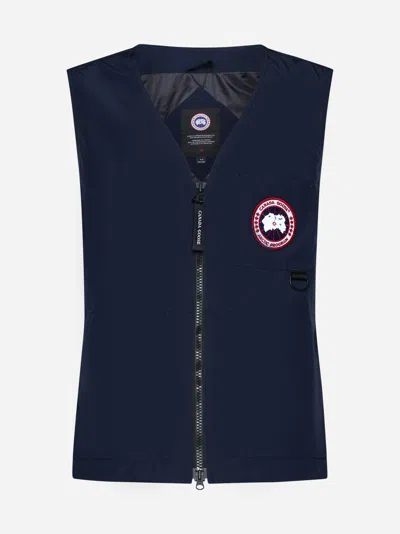 Shop Canada Goose Canmore Cotton-blend Vest In Atlantic Navy