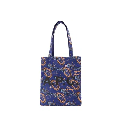 Shop Apc Lou Reversible Shopper Bag - Synthetic - Blue