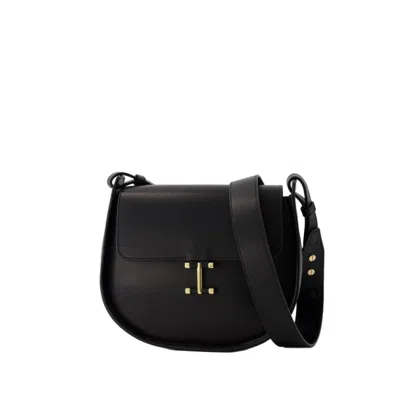 Shop Ines De La Fressange Senda Shoulder Bag - Leather - Black