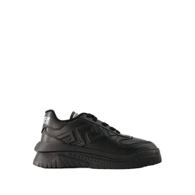 Shop Versace Sneakers Odissea - Fabric - Black