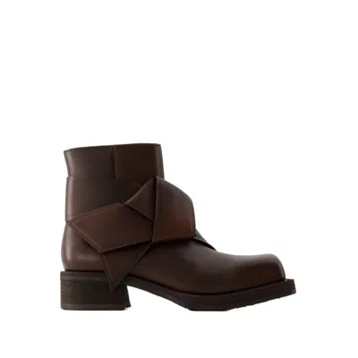 Shop Acne Studios Musubi W Boots - Leather - Dark Brown