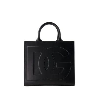 Shop Dolce & Gabbana Dg Daily Shopper Bag - Leather - Black