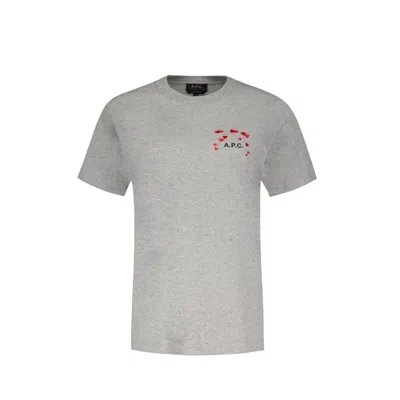 Shop Apc Amo T Shirt - Cotton - Grey In White