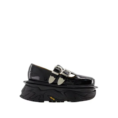 Shop Toga Aj1316 Loafers - Leather - Black
