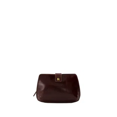 Shop Rouje Malo Purse - Leather - Burgundy In Black