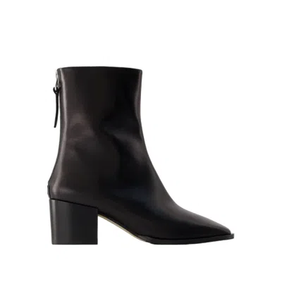 Shop Aeyde Amina Ankle Boots - Leather - Black