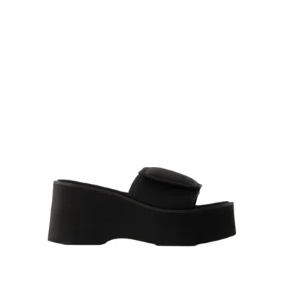 Shop Courrèges Scuba Wave Sandals - Polyester - Black