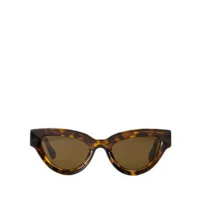 Shop Bottega Veneta Sunglasses - Havana/brown