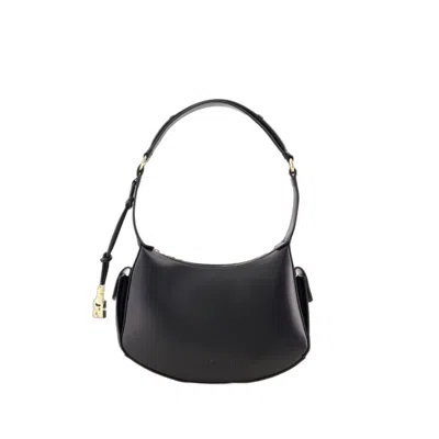 Shop Ganni Shoulder Bag - Synthetic Leather - Black
