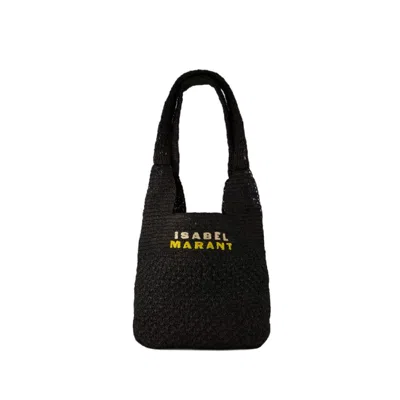 Shop Isabel Marant Praia Medium Shopper Bag - Raffia - Black