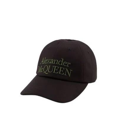 Shop Alexander Mcqueen Stacked Cap - Cotton - Black